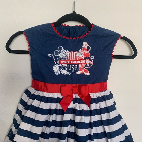 DISNEYPARKS RED WHITE AND BLUE STRIPED DRESS - Picture 3 of 4